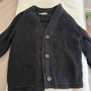 Black Everlane Texture Cotton Cardigan, Size M